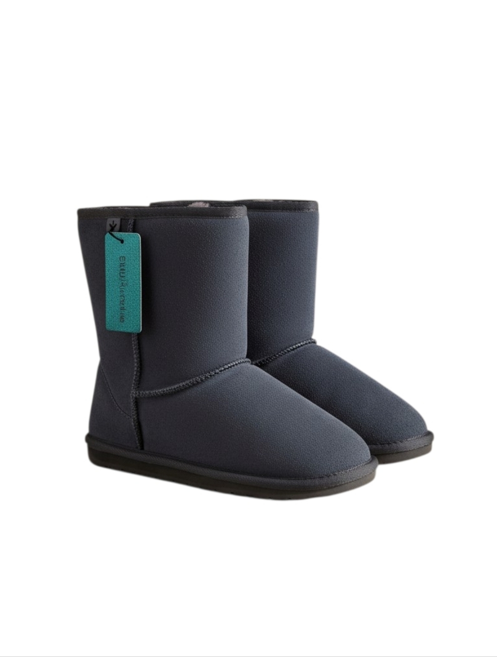 EMU Australia Wallaby Lo Charcoal Gray Faux Fur Lined Winter Boots 6 NWT
